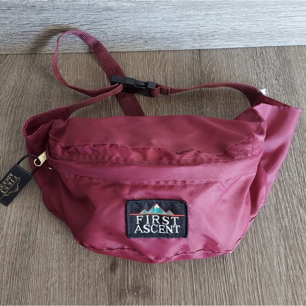Vintage First Ascent Burgundy Fanny Pack Waist Bag